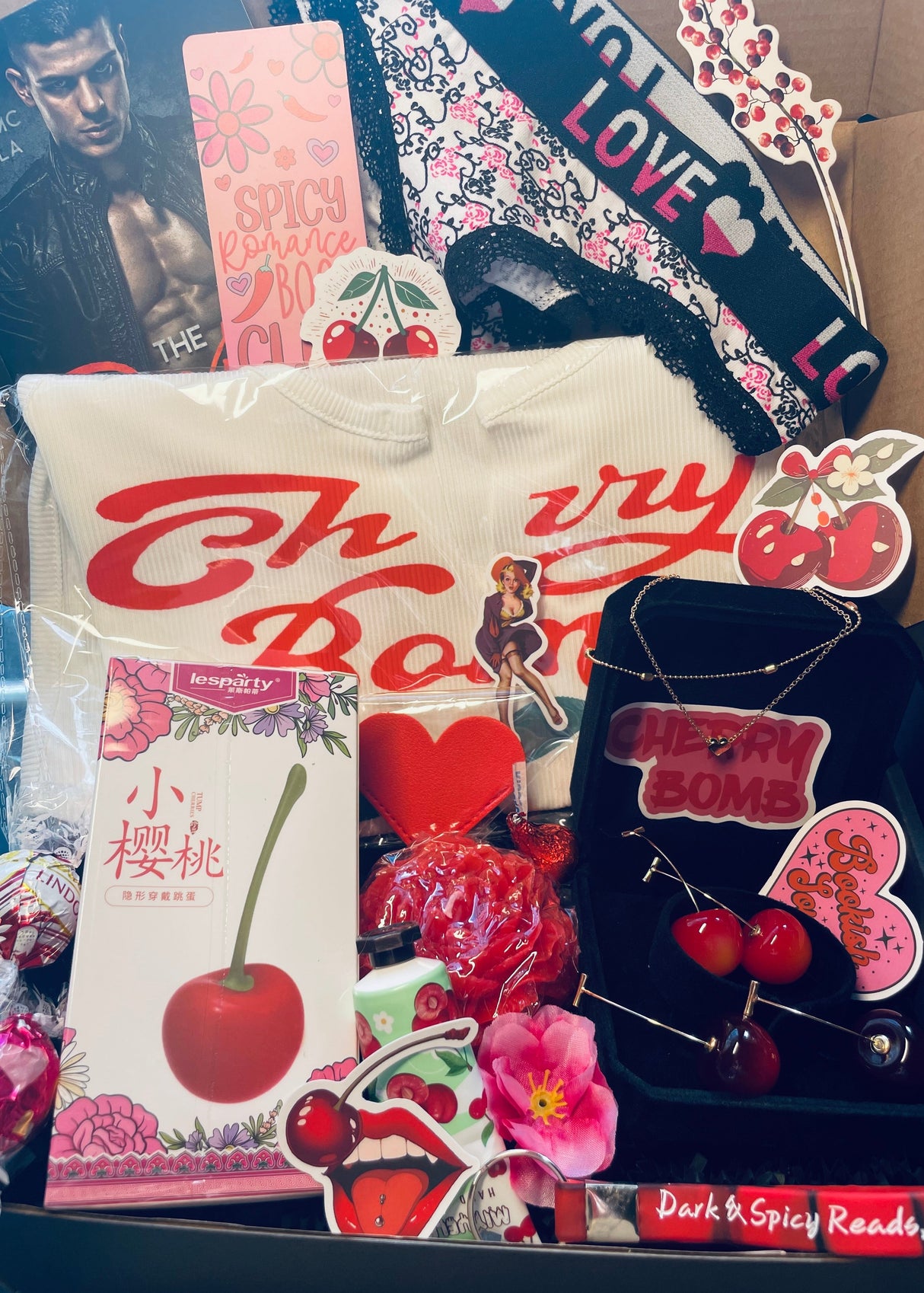 🍒Smutty Books Gift Basket: Books, 14k Gold & more!