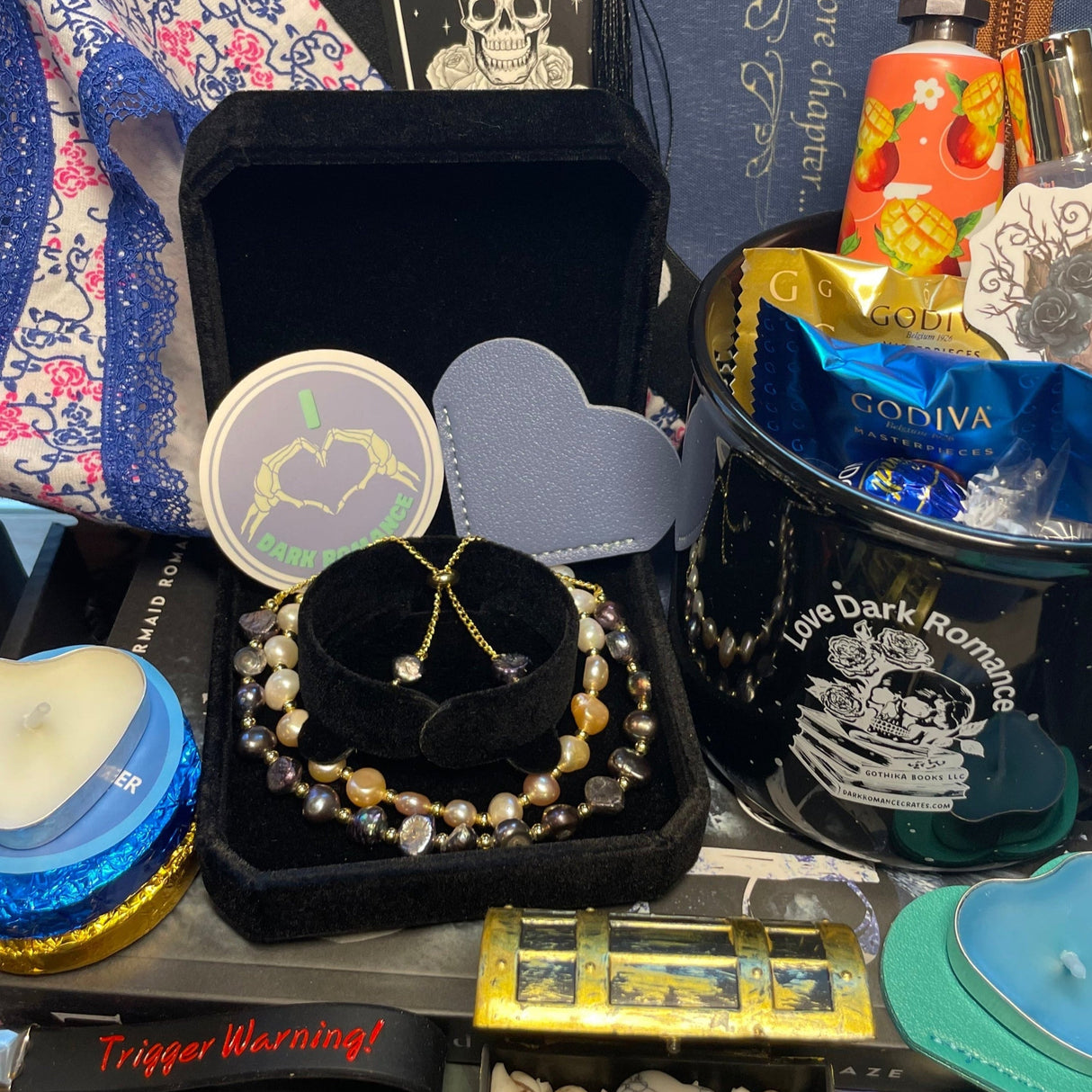 Dark Romance Treasure Box - Books, Spa, Freshwater Pearls