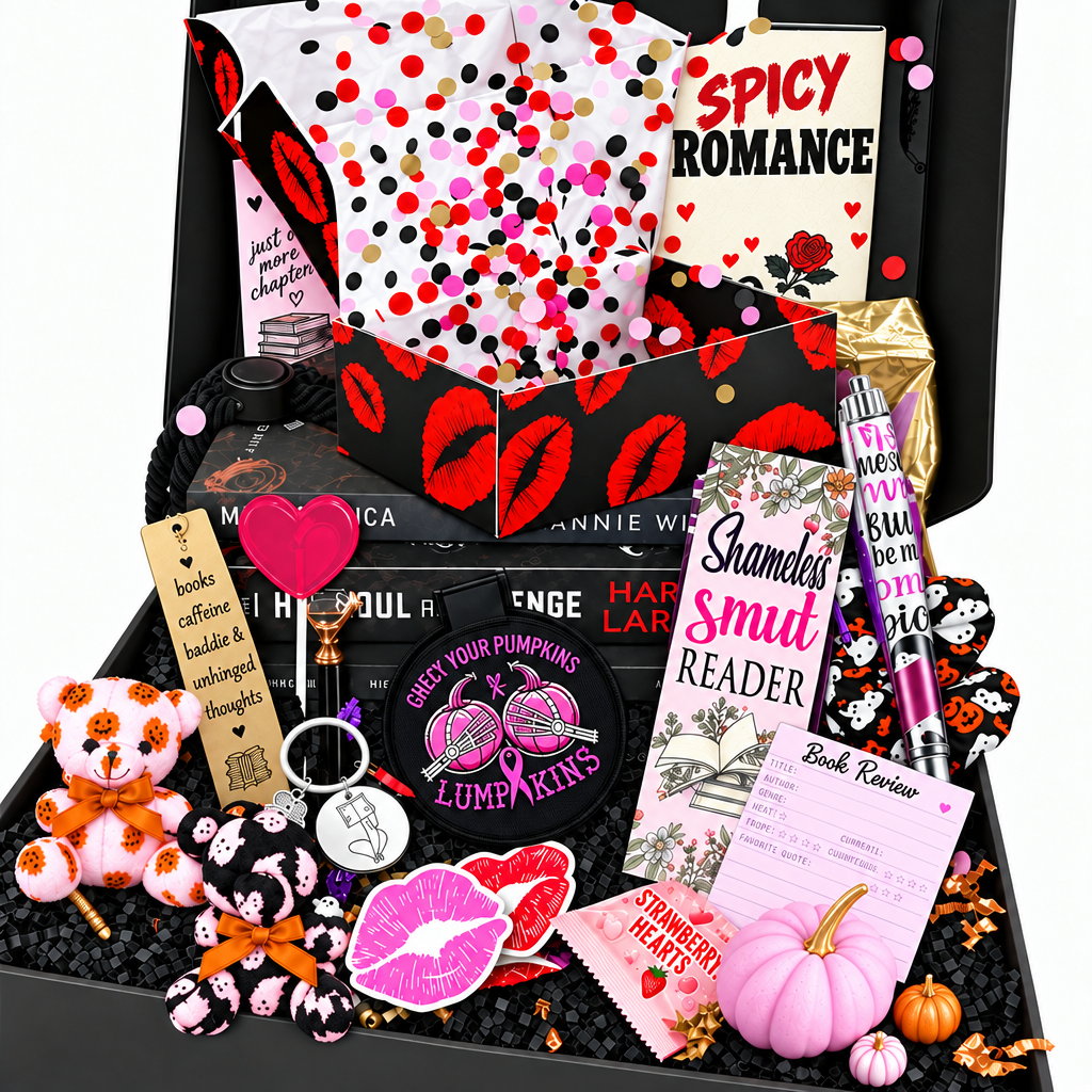 Pink Halloween Book Box - October breast cancer awareness month