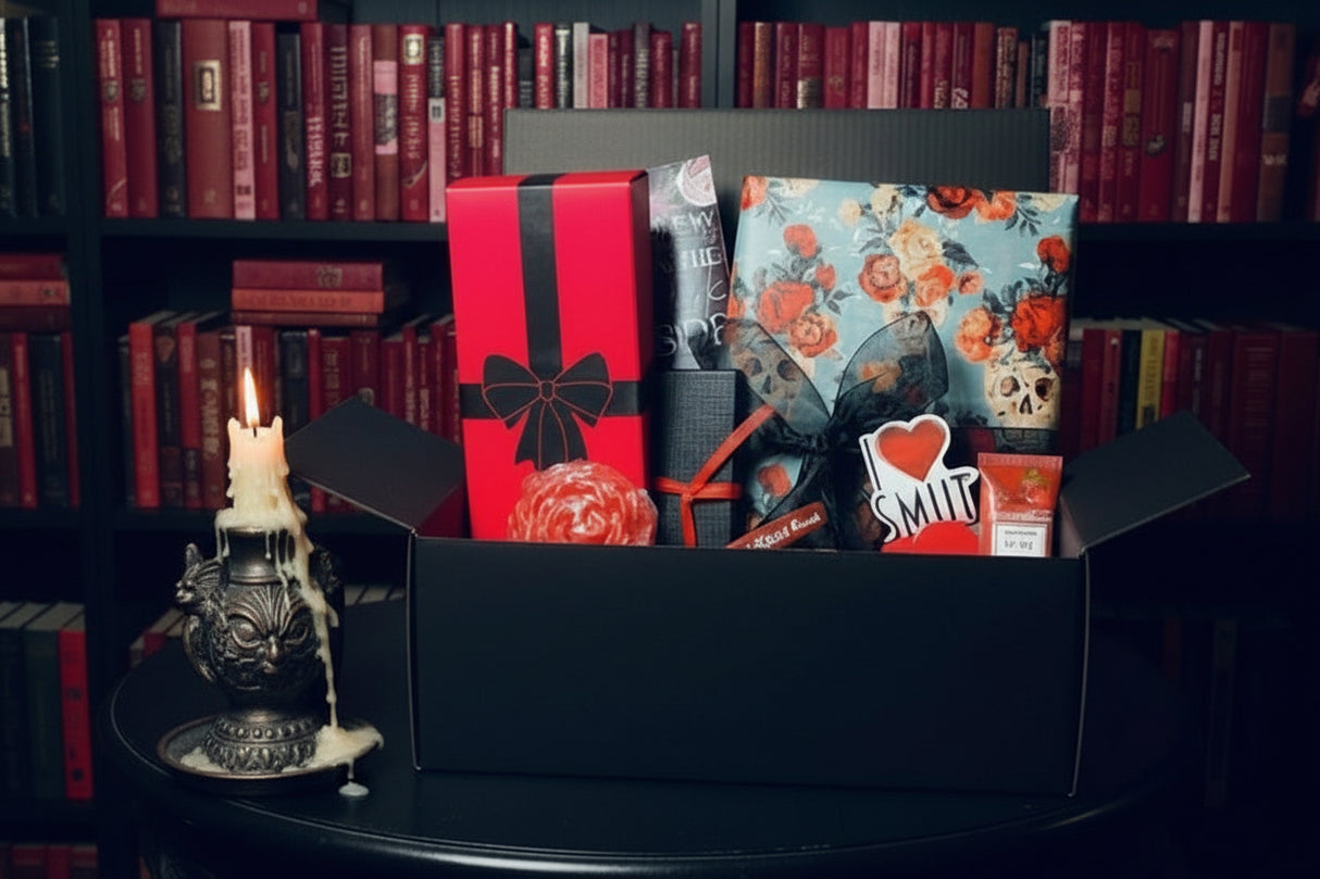 Valentine's Luxury Dark Romance Book Spa Basket. See details. Gift Wrapping included. Double-boxed for easy gifting. Dark Romance Crates