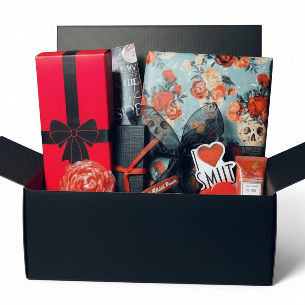 Valentine's Luxury Dark Romance Book Spa Basket. See details. Gift Wrapping included. Double-boxed for easy gifting. Dark Romance Crates