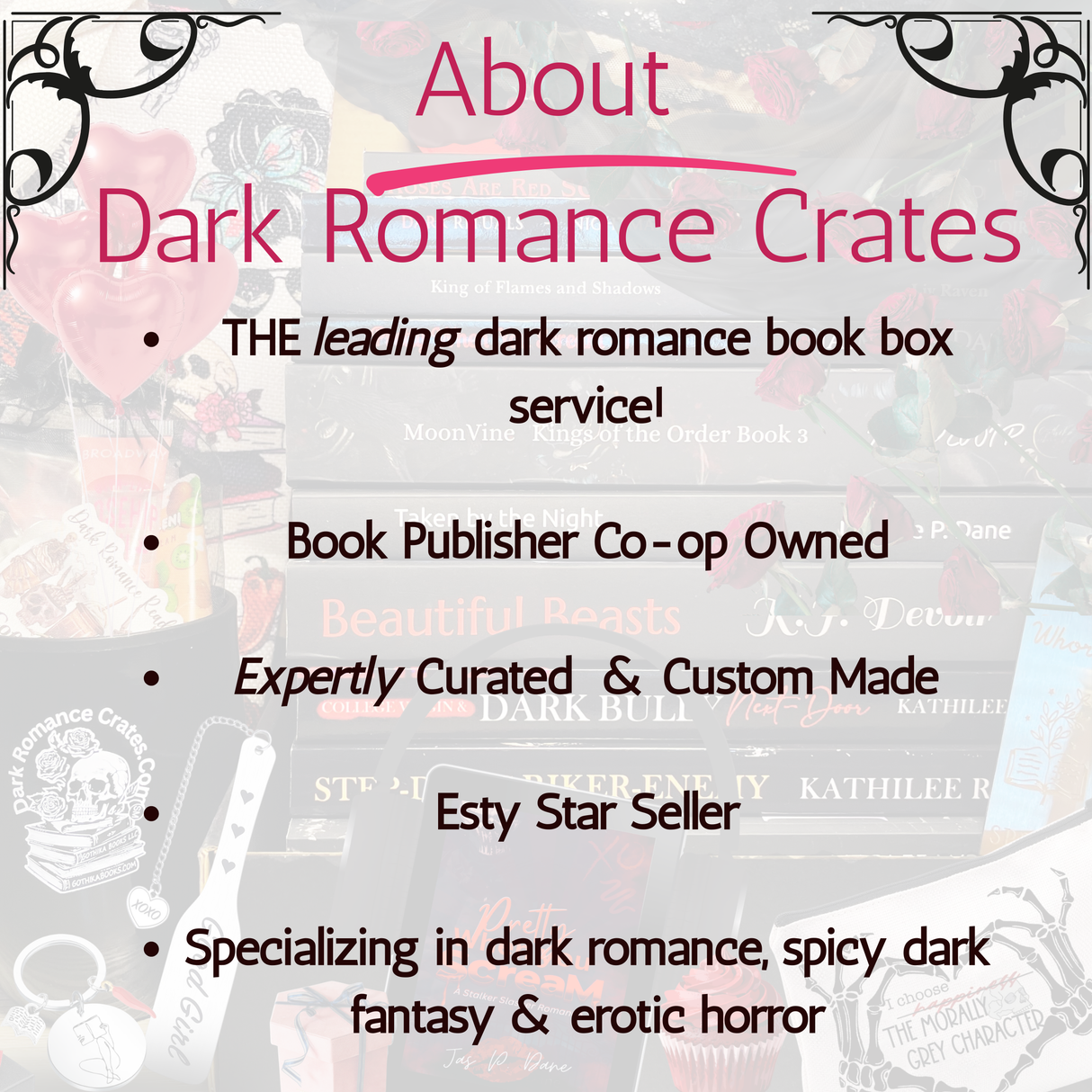Dark Romance Activity Box +/- novels & toy
