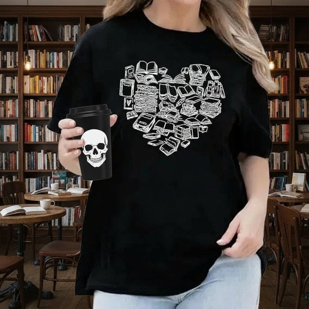 Dark Romance Book Box Gift Bundle: SOFT Tee, Socks, DrinkCup, Surprise Book, bookmark! Options at checkout. Dark Romance Crates