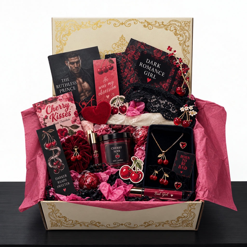Valentine's Luxury Dark Romance Book Spa Basket. See details. Gift Wrapping included. Double-boxed for easy gifting. Dark Romance Crates