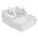Chaise Lounge Sofa Bed With Deep Seat For Living Room