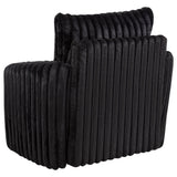 Sarco Corduroy Upholstered Swivel Accent Arm Chair Black