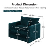 Comfy Deep Single Seat Sofa Upholstered Reading Armchair Chair