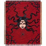 Arachnophobia - Spider Queen Woven Blanket