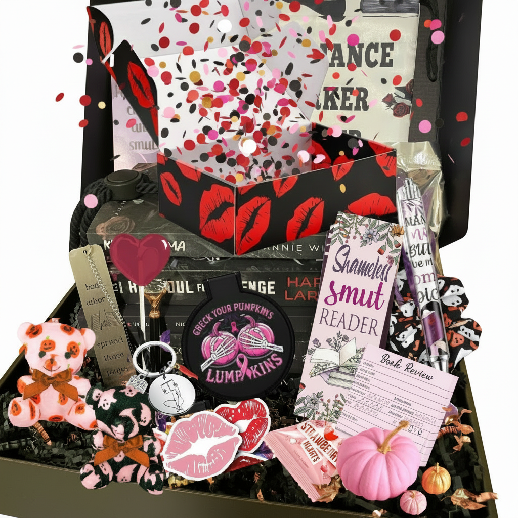 Pink Halloween Dark Romance Box w/ toy - October breast cancer awareness month (5% proceeds goes to charitable donation to ACS)