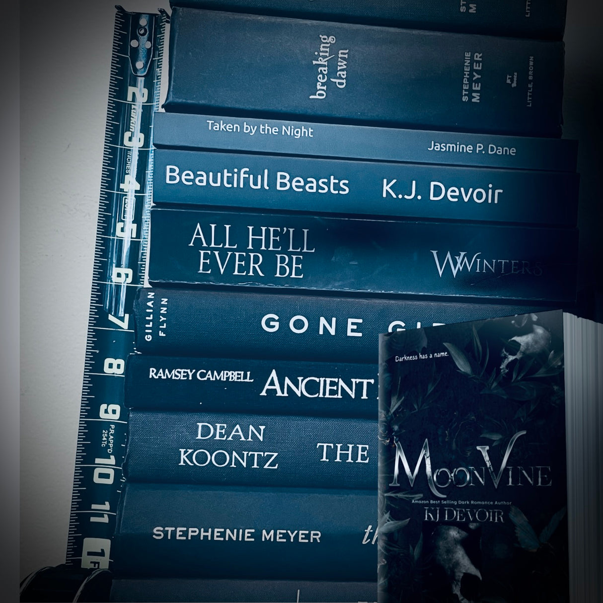 Black Spines - Decor you love to read - Surprise Signed Dark Romance Books in the Mix!