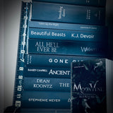 Black Spines - Decor you love to read - Surprise Signed Dark Romance Books in the Mix!