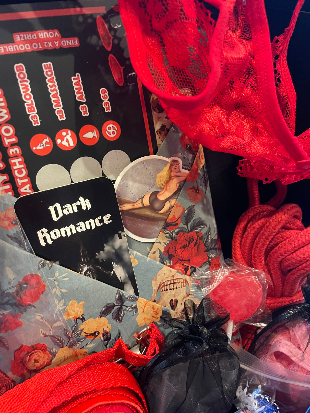 Dark Romance Date Night Box - Couple's or Self - Books, Toys, Lingerie, Merch, Treats, more!