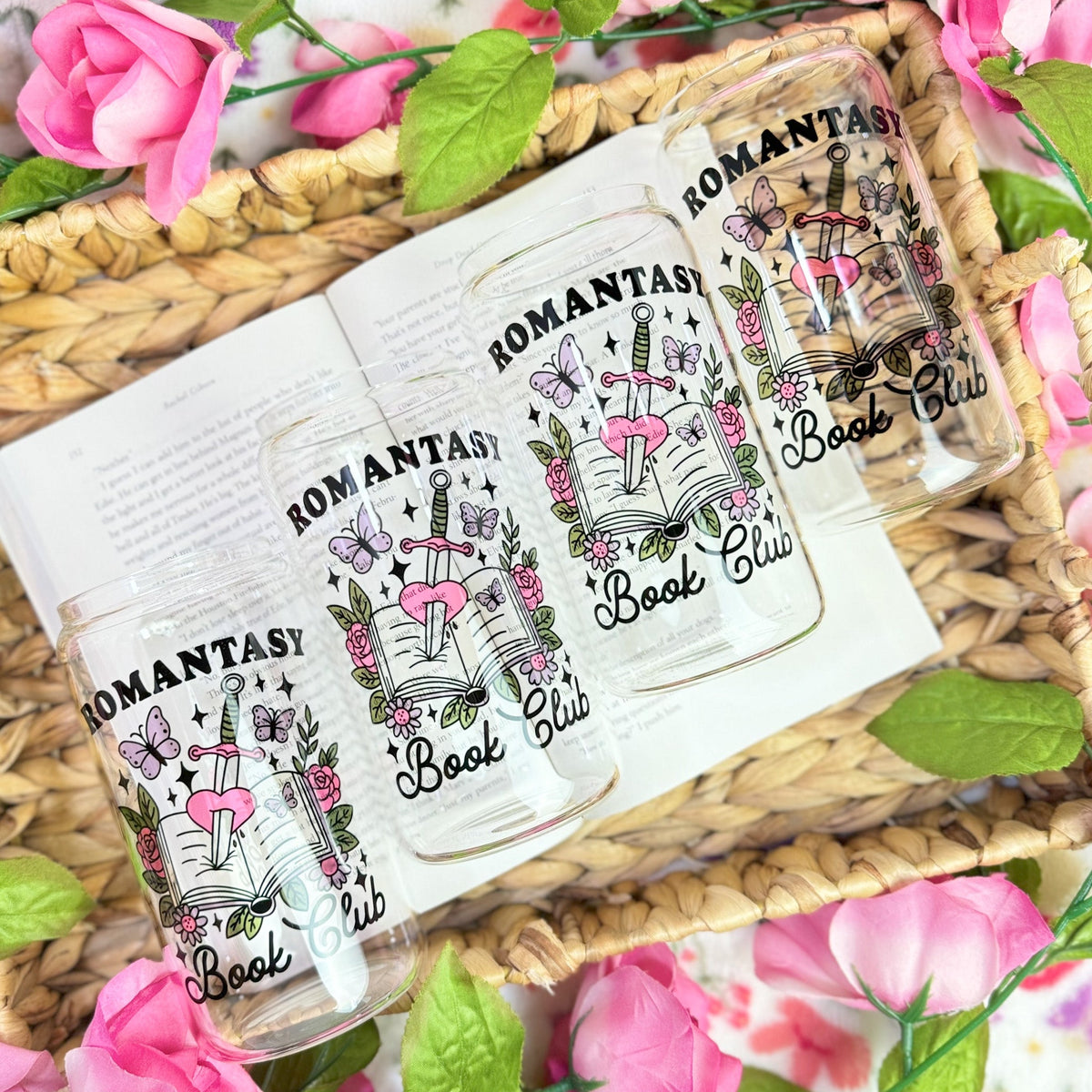 Romantasy Book Club Clear Glass Cup