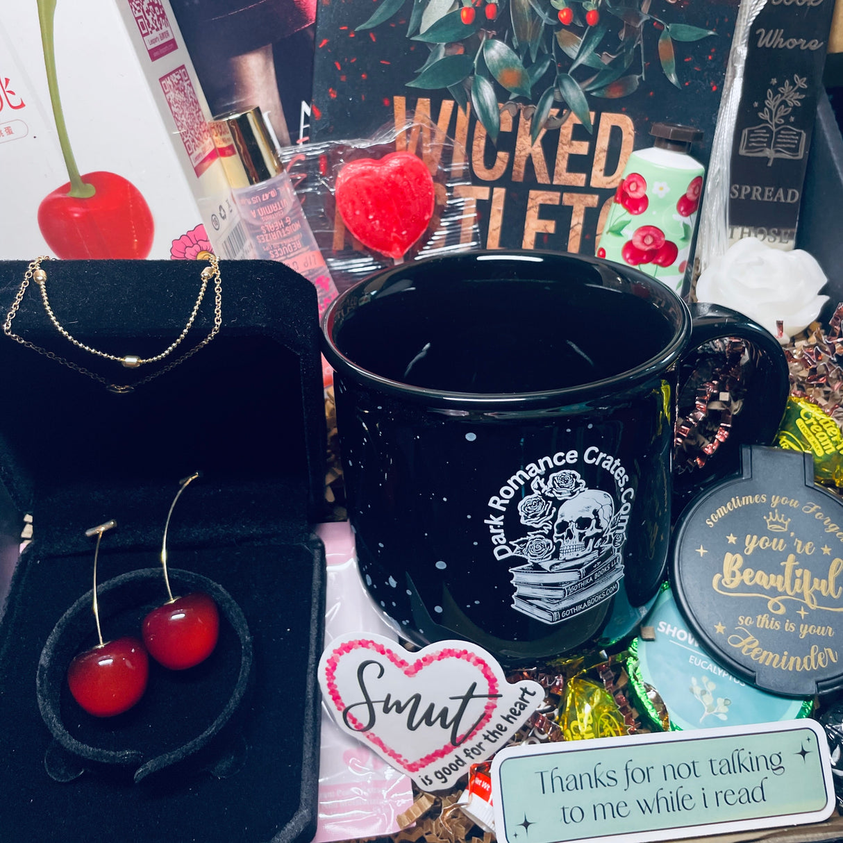 Holiday Book Box - Dark & Spicy Reads, Luxury Spa, Jewelry, optional toys