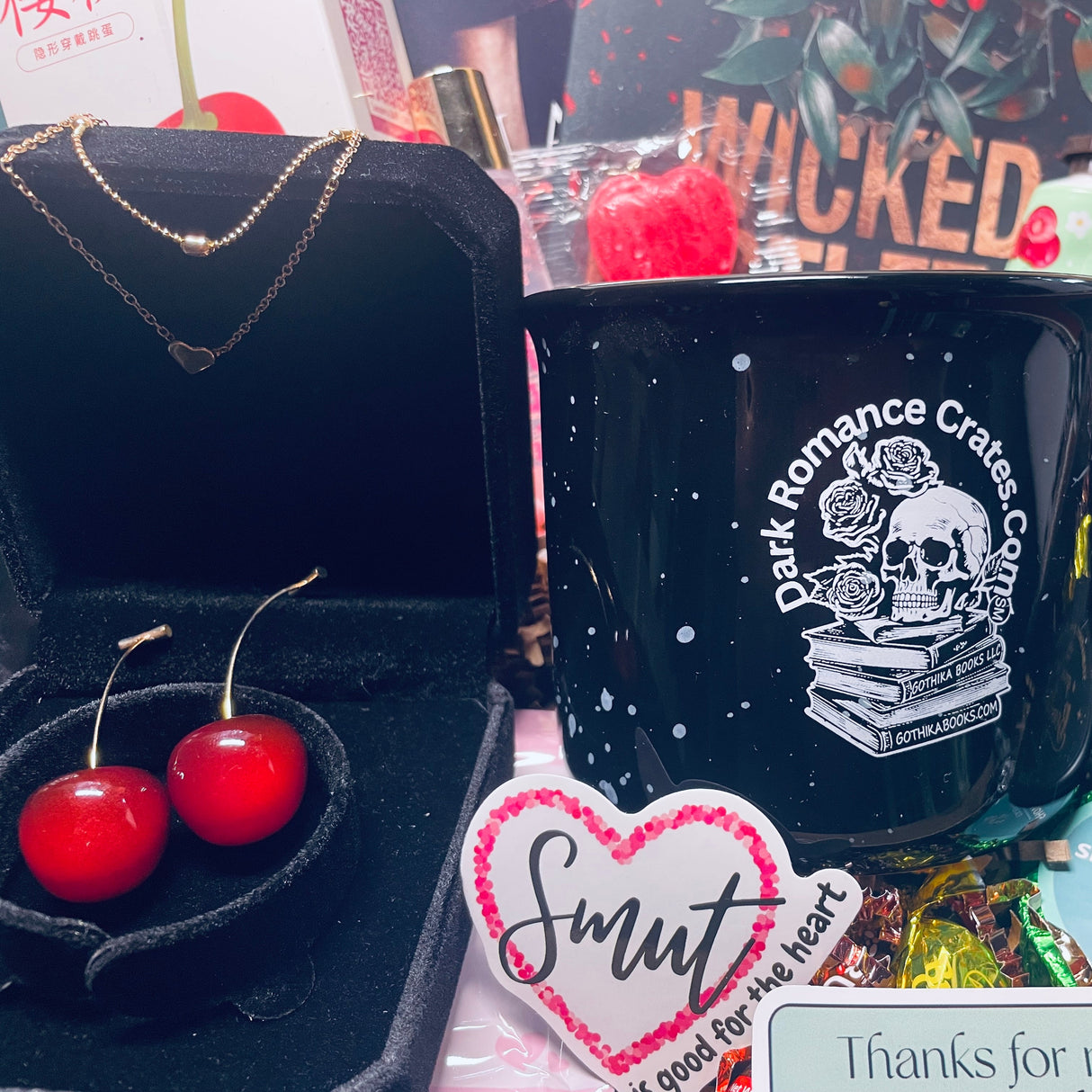 Holiday Book Box - Dark & Spicy Reads, Luxury Spa, Jewelry, optional toys