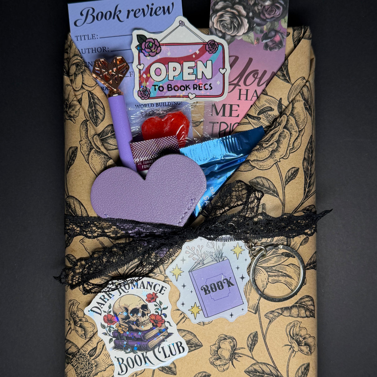 Dark Smut Blind Date Book, Sleeve & Candle Set – Surprise Romance Reader Gift