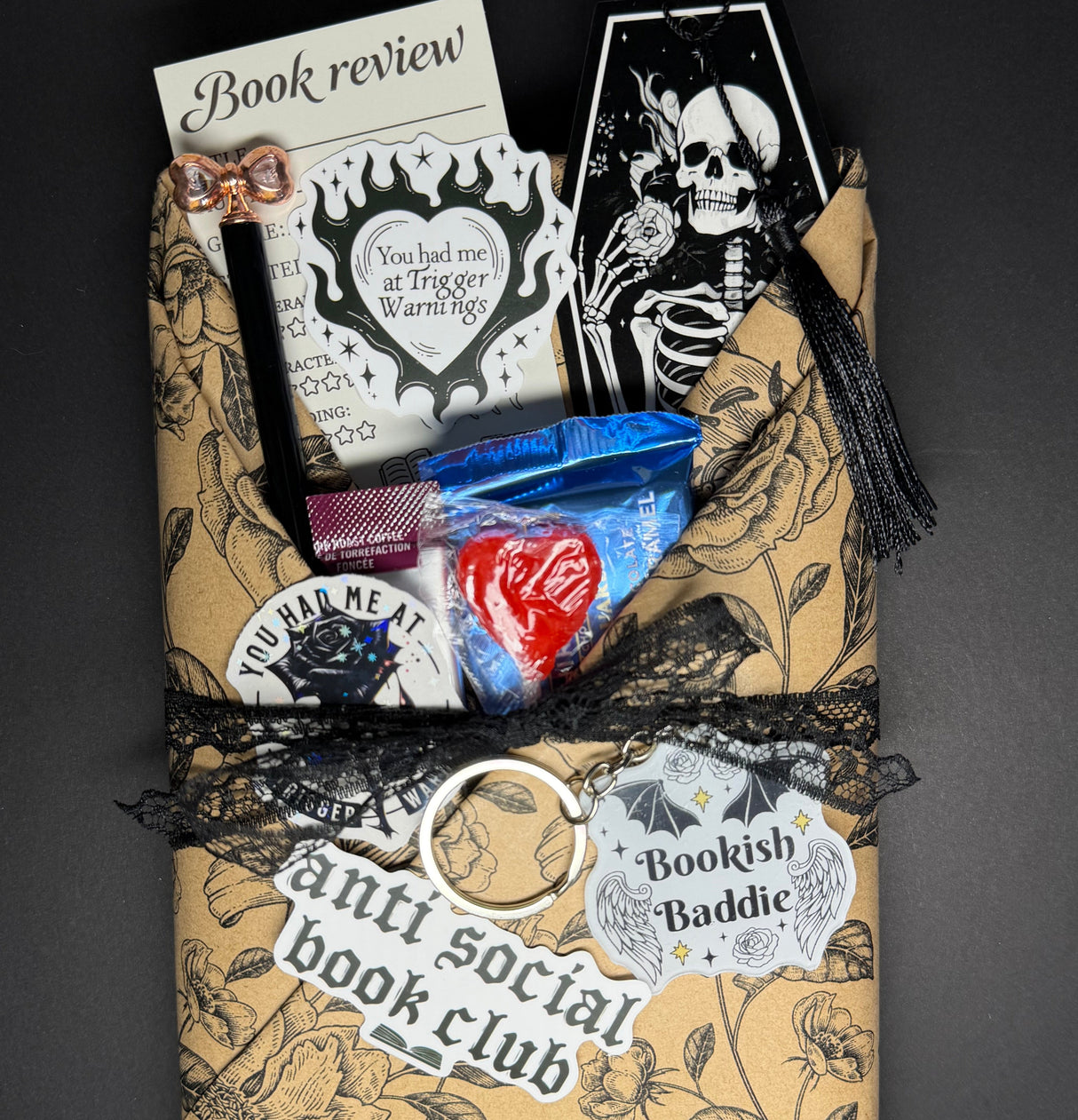 Dark Smut Blind Date Book, Sleeve & Candle Set – Surprise Romance Reader Gift
