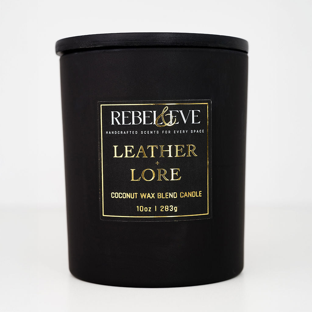 Leather + Lore Candle - Library - Dark Romance Crates