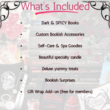 Luxury dark romance gift basket - spa, books, toy, gift wrap