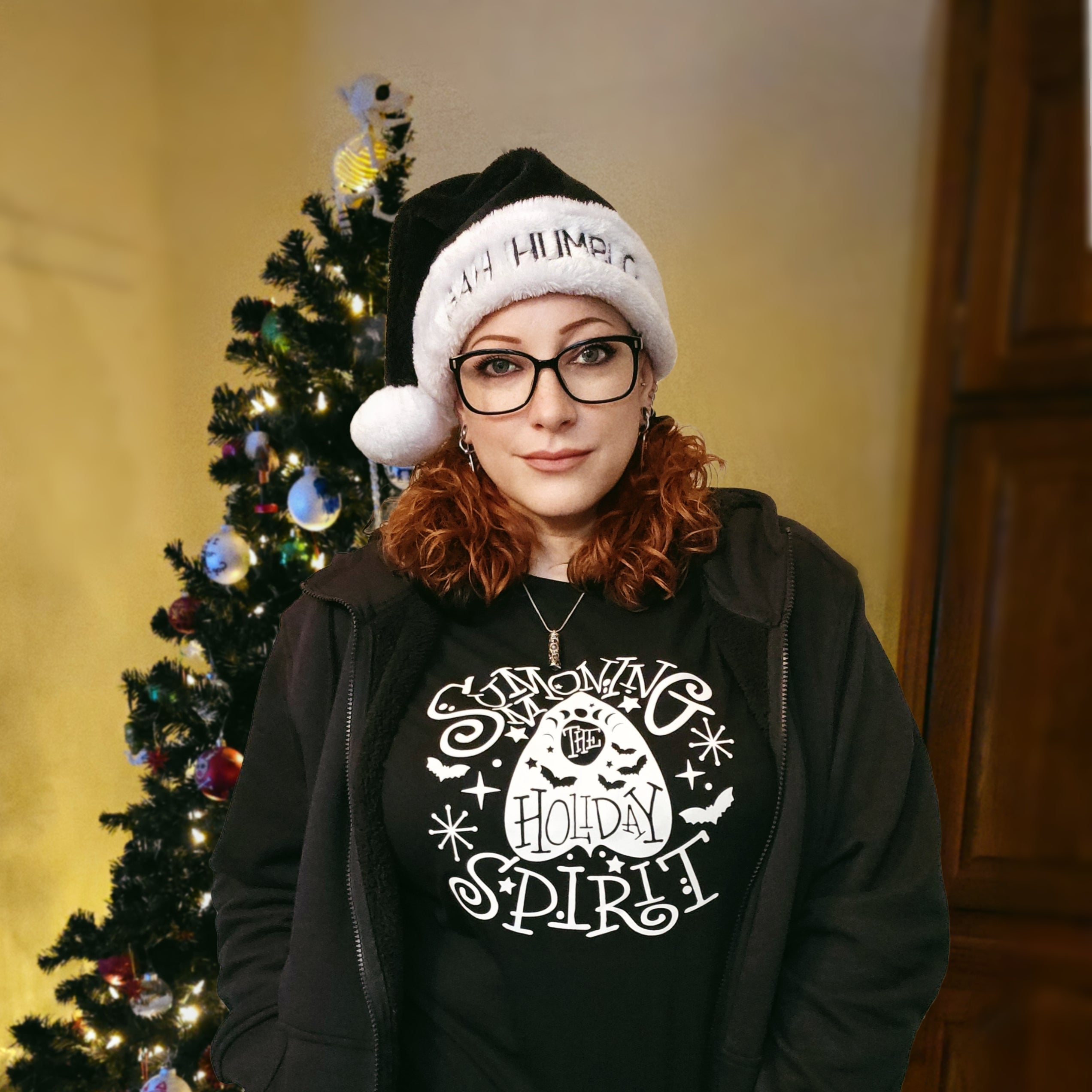 "Summoning the Holiday Spirit" Planchette Ouija Spooky Holiday Tee - Unisex Shirt