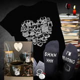 Cozy bookish tee (see bulk rate)